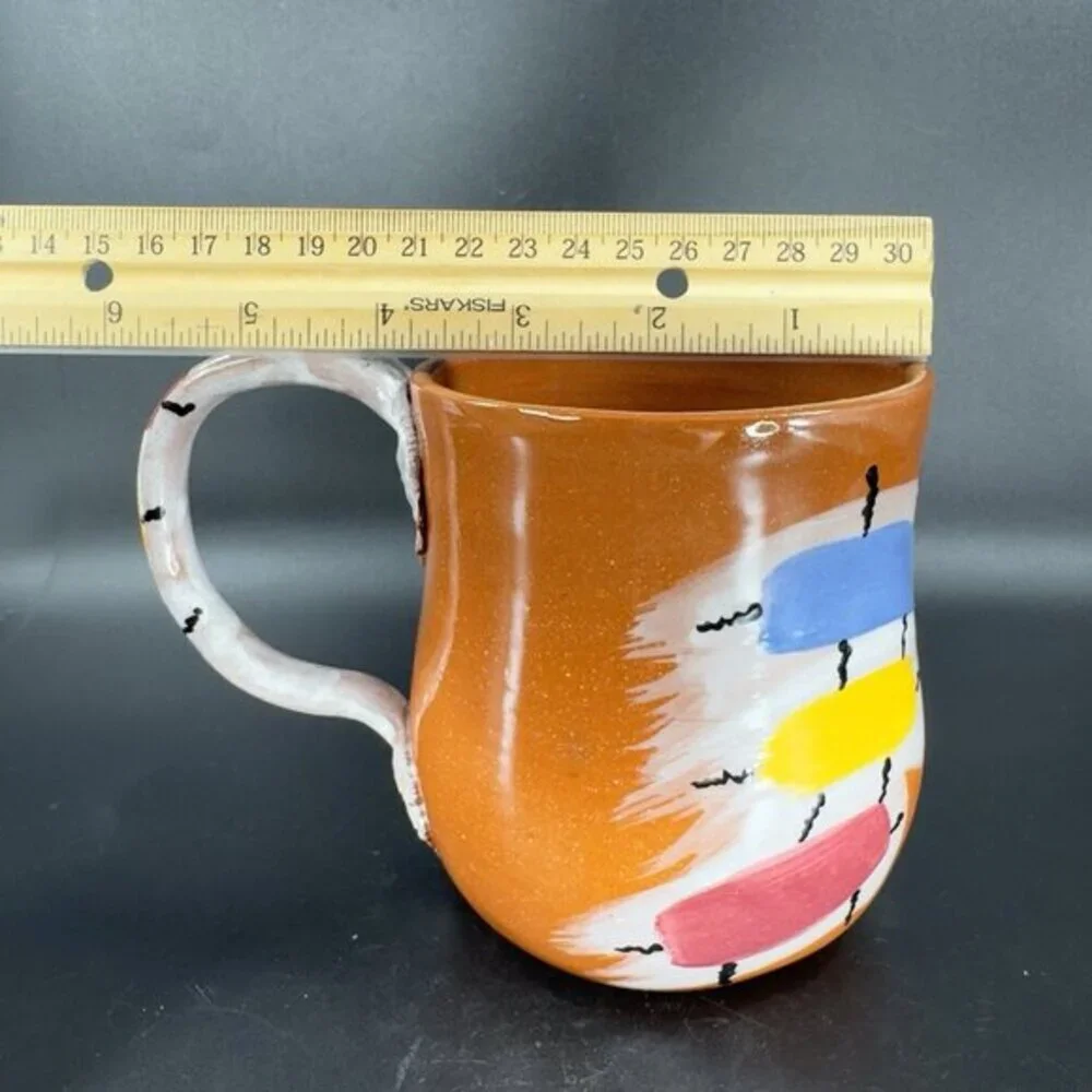 Vintage‎ 1988 Roberta Waterman Hand Made Oversize Coffee Mug Cup Made In Chicago